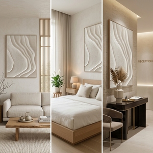 <span class=keywords><strong>Peinture</strong></span> à l'huile peinte à la main, grande <span class=keywords><strong>peinture</strong></span> à l'huile crème Wabi-Sabi, <span class=keywords><strong>abstraite</strong></span>, cadre en alliage d'aluminium, personnalisable, vente en gros pour <span class=keywords><strong>galerie</strong></span> - Product Image 3