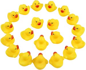 2025 món quà giáo dục bé tắm âm thanh ducktoy trẻ em trẻ sơ sinh Squeaky tắm vịt con bơi hồ bơi Mini cao su vịt Đồ chơi - Product Image 2