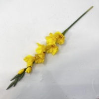 Fleur de gladiolus en soie artificielle à longue tige pour la décoration florale d'événements