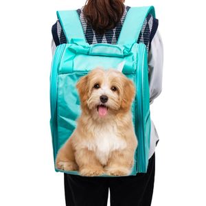High Quality Outdoor Durable Oxford Fabric Travel Pet Dog Bag Adjustable Breathable Mesh Soft Pet <b>Backpack</b> - Product Image 1