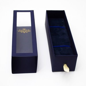 Wholesale Custom Logo Sliding Drawer Gift Box Luxury Paper Packaging Box with Window for Retail Products - Product Image 1