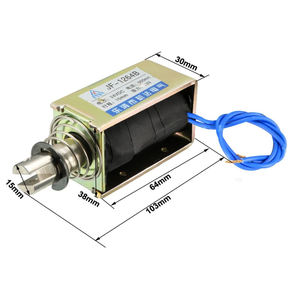 DC 24V 55N 10mm İnme çekme itme tipi açık çerçeve Solenoid Electromagnet doğrusal hareket JF-1264B - Product Image 2