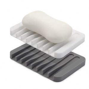 Hot Selling Eco-friendly Modern Self Draining Silicone Soap Tray & Holder with <b>Shower</b> <b>Storage</b> for Bathroom - Product Image 1