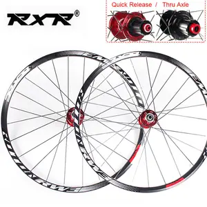 RXR 26 "27.5" 29 "MTB自転車ホイールセットアルミニウムフロントリアリムホイールセットフィット7-11スピードカセットバイクホイールセット