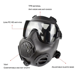 <span class=keywords><strong>Masque</strong></span> Intégral à <span class=keywords><strong>Gaz</strong></span> Zlangsports TPR avec Double Ventilation, Ajustement Confortable, Filtration d'Air Sportive et 2 Ventilateurs - Product Image 2