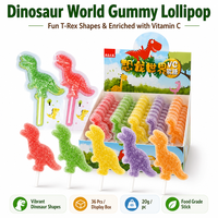 Bonbons gélifiés à la saveur de fruits en forme de dinosaures, friandises sucrées pour enfants, emballés en boîte