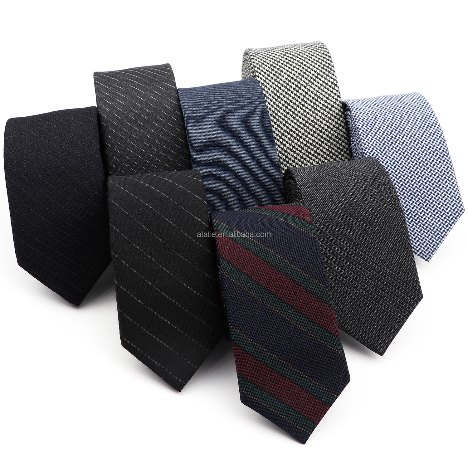 High Quality Classical Color Black Grey Skinny 100% Wool Tie Men Necktie  for Business Meeting Fashion Shirt Dress Accessories| Alibaba.com