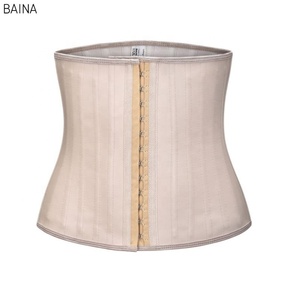 Girovita in seta da 25 ossa in acciaio lisci in lattice modellante aderente in gomma traspirante - Product Image 1