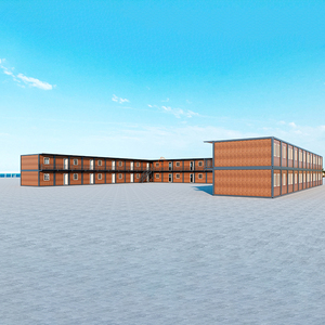 Maison conteneur préfabriquée à 2 étages et 36 chambres du fournisseur, assemblage rapide, certifiée ISO9001, dortoir en acier moderne pour usage en appartement - Product Image 1