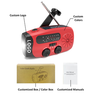 MEDING actualización portátil Solar tiempo Radio manivela AM/FM NOAA emergencia terremoto linterna - Product Image 4