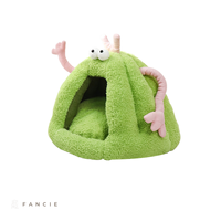 Coussin rond douillet en peluche longue pour chat, chaud et confortable avec base antidérapante, amovible et lavable, pour chats, toutes saisons, OEM