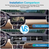 Reproductor de DVD para Auto Navihua, Pantalla Multimedia de Entretenimiento para Copiloto, para Porsche Cayenne 2018-2023, Radio Estéreo, Pantalla Dual, Carplay