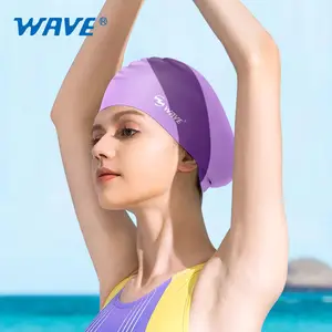 लहर तैराकी टोपी के लिए dreadlocks के लंबे बाल रक्षक पु रबर महिला तैराकी के लिए कैप्स