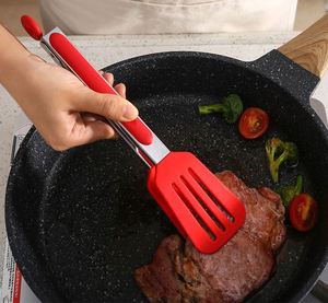Tong Set Stainless Steel <b>Silicone</b> BBQ Clip Clamps Wholesale Tongs Stainless Steel Kitchen BBQ Grill Clamps BBQ Tongs - Product Image 6