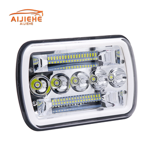 Faro Delantero LED Cuadrado <span class=keywords><strong>de</strong></span> 90W con Ojos <span class=keywords><strong>de</strong></span> Ángel, 5x7 7x6, Luz Alta/Baja H4 para Jeep - Product Image 6