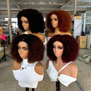 วิกผมหน้าผากลูกไม้แบบไม่ต้องใช้กาว 15A ความหนาแน่นสูง 300% SDD ผมเวียดนามแบบ Afro Curly ใกล้ฉัน ไม่พันกัน ไม่หลุดร่วง - Product Image 1