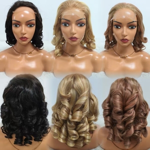 Letsfly 77$ Promotion Bouncy Loose 4x4 Lace Closure Wigs 18inch 300% Gray P613/18# Raw Virgin Hair 100% Human Hair Wholesale 10A - Product Image 1