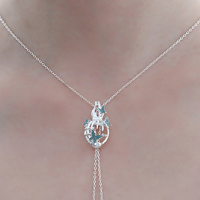 Collier Lariat papillon gourde cassée 925 argent Sterling réglable conception creuse bijoux fins pour femmes