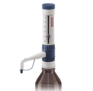 Distributeur de laboratoire à fixation sur flacon 0,5-5ml/1-10ml/2,5-25ml/5-50ml DispensMate en plastique, excellente résistance chimique, RONGTAI, 1 an - Product Image 1