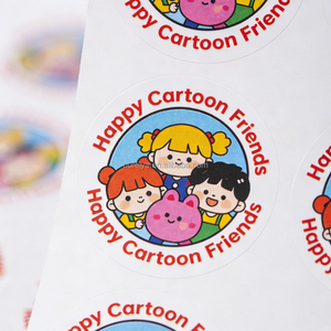 Étiquettes personnalisées de marque de dessins animés, impression sur papier offset, pelliculage filmé imperméable, découpe kiss-cut, étiquettes décoratives - Product Image 3
