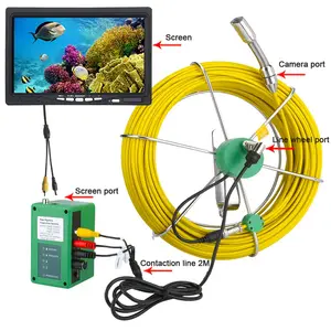 Sistema de cámara de vídeo de inspección de alcantarillado de tuberías industriales inalámbricas WiFi de 7 pulgadas 1200 TVL CMOS Mini IP68 a prueba de agua 20M 30M 40M 50M