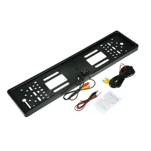 4 Led Rvs Frame Scharnierende Omkeren Aid Parking System Nachtzicht Frame Nummer Plaat Houder Auto Kenteken Camera