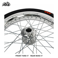 Kit de roues Supermoto de 17 pouces pour Surron Light Bee X LBX Talaria MX4 MX3 X3 Segway X260 70/90-17 90/80-17 Pneu de vélo électrique sur route