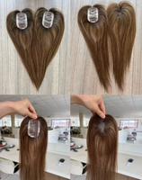 Topper de cheveux vierges légers 2x3" à base mono 100% cheveux humains naturels de qualité supérieure pour solution de cheveux clairsemés Fournisseur pour salons