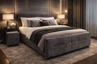 Luxuriöses Hotel-Boxspringbett mit Doppel-Taschenfederkernsystem, King-Queen-Size Gepolstertes Plattformbettgestell mit Topper