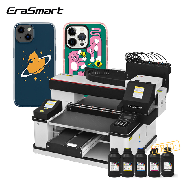 Factory Direct Supply High Quality Erasmart 6090 DTF UV LED Flatbed Printer With Three XP600 Print Heads