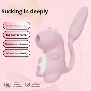 Vibrador de Huevo Saltarín Divertido con Forma de Dinosaurio, 12 Modos, Lengua Succionadora, Estimulación Íntima, Productos para Mujeres Adultas - Product Image 6