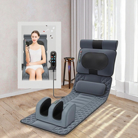 Matelas de massage sportif électrique avec coussin d'air infrarouge, rouleaux vibrants, airbag corps entier, fonction de massage par pression et fonction musicale