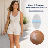 Patchs anti-frottement pour cuisses en film PU et gel de silicone, invisibles, réutilisables, imperméables, auto-adhésifs pour femmes