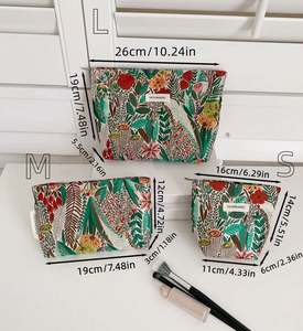 Bolsas de Aseo Bordadas con Flores, de Gran Capacidad, con Cierre, de Lona, Portátiles, para Guardar Monedas, Bolsitas de Regalo para Damas, Suministro de Fábrica - Product Image 5