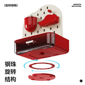 Desktop Pegboard Shelf Drawer Style Student Desk Organizer <b>Storage</b> <b>Box</b> With Pen Holder And Stationery Compartment Matcha Green - Product Image 3