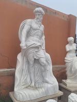 Sculpture en marbre de statue d'homme en pierre naturelle de style grec