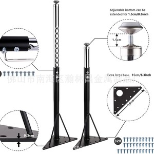 Patas Telescópicas de Hierro para Mesa, Acero al Carbono Negro, Diseño Industrial, Recubrimiento en Polvo, Fácil Instalación, Patas para Muebles, Mesa o Armario - Product Image 3