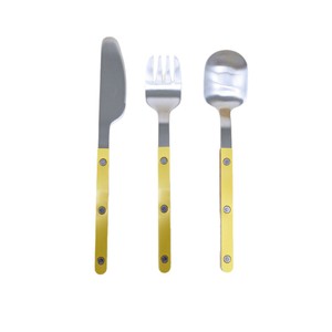 ชุดช้อนส้อมสแตนเลสจินฮุย 304 พร้อมด้ามจับหลากสีสำหรับผู้ใหญ่ สไตล์สดใส น่ารัก - Product Image 5