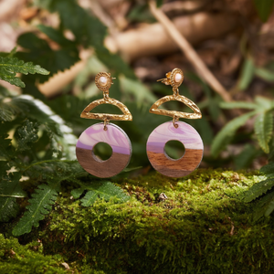 Boucles d'oreilles pendantes tendance en acier inoxydable 316L plaqué or PVD, design durable et résistant - Product Image 3