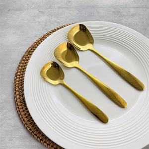 Juego de Cuchara y Tenedor de Miel de Acero Inoxidable 304 Chapado en Oro con Logotipo Personalizado al por Mayor para Proveedores de Artículos de Cocina y Marcas de Regalos - Product Image 2