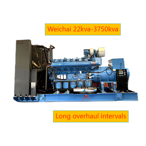 Dingxin 1500RPM con motor Weichai aire/<span class=keywords><strong>ventilador</strong></span>/generadores de turbina refrigerados por agua 20KVA-3750KVA Hotel escuela uso Genset - Product Image 4