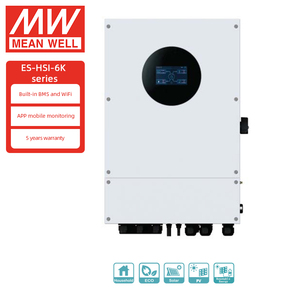 Convertisseur solaire hybride MEAN WELL ES-HSI-6K 6000W 6KW monophasé hors réseau/sur réseau double MPPT IP66 <span class=keywords><strong>WiFi</strong></span> BMS batterie 48V garantie 5 ans - Product Image 1