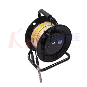 Jauge de niveau d'eau à grand diamètre en PE, étanche IP68, avec roues, <span class=keywords><strong>règle</strong></span> en acier de 500 m, précision de 0,1 %, <span class=keywords><strong>alarme</strong></span> sonore et lumineuse, batterie 9V, pour puits profond - Product Image 3