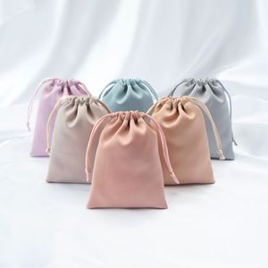 Custom Dustproof Silk Jewelry <b>Pouch</b> Packaging with logo Luxury Satin Jewellery Gift Bags <b>Drawstring</b> Packaging <b>Pouch</b> for Wedding - Product Image 3