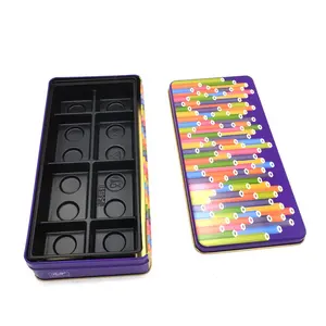 Wholesale Food Safety Grade Rectangular Tinplate Metal Box Candy Packaging Tin Box