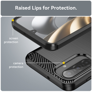 Pour étui <span class=keywords><strong>Samsung</strong></span> A17, texture fibre de carbone ligne brossée mince antichoc souple TPU housses de téléphone portable pour <span class=keywords><strong>Samsung</strong></span> <span class=keywords><strong>Galaxy</strong></span> A17 5G - Product Image 3
