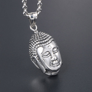 3D Shakyamuni Buddha Pendant <b>Titanium</b> Steel Necklace For Men SP572 - Product Image 2