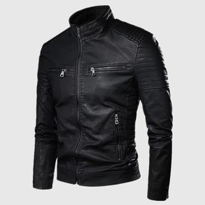 Veste de moto rétro pour homme 2025, coupe slim, doublée de laine |   Cuir PU de qualité supérieure, vente directe d'usine avec quantité minimale de commande - Product Image 4