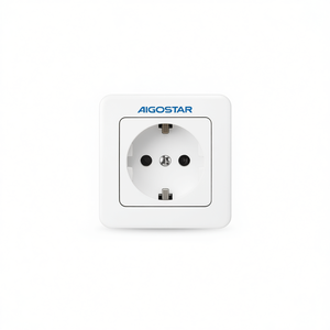 Enchufe de Pared de 1 Orificio Estilo Alemán Aigostar, 16A 250V, Material de PC Blanco - Product Image 1