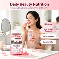 Gummies de collagène Metrand avec vitamine C et biotine, soutien pour la peau, les cheveux et les ongles, complément alimentaire beauté au collagène pour femmes